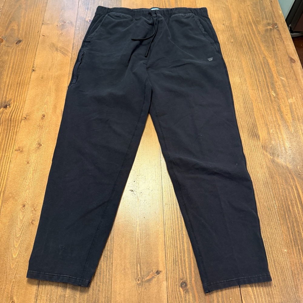 Mack Weldon Pants Mens 2XL Black Sweatpants Joggers Zip Pocket Drawstring‎